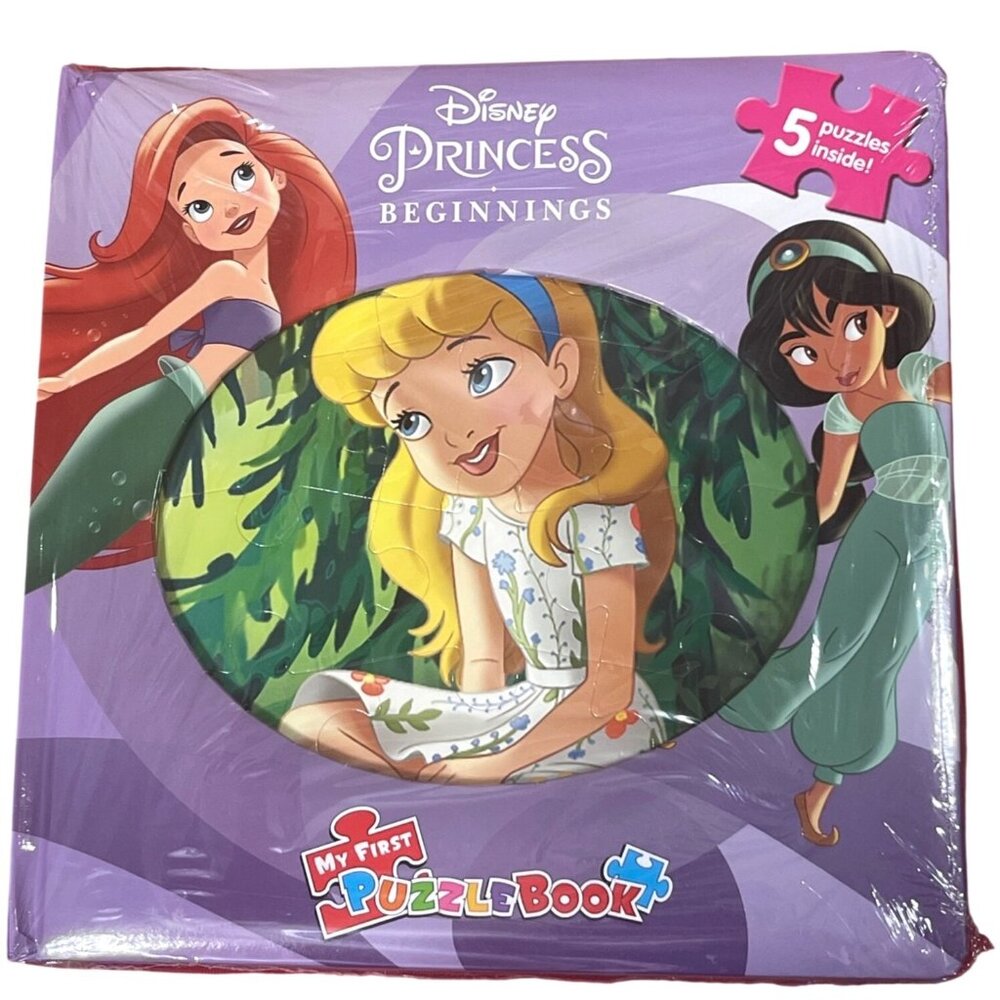 Disney Princess Beginnings My First Puzzle Book 5 Puzzles Stories NWT